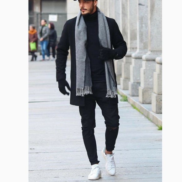 New GREY PASHMINA SOFT SCARF - Picture 2 of 4